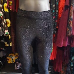VS PINK velvet glitter leggings